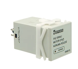EMAS RAM1S RAM Serisi 8 Pin'li 3x380VAC 1CO 5A (rezistif) Analog Motor Koruma Elektronik Röle