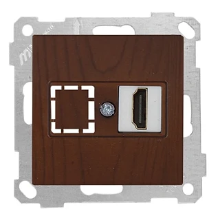 Mutlusan 2100 457 0157 Mek+Tuş Data Prizi 1*HDMI Ceviz