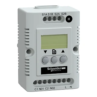 Schneider Electric NSYCCOHY230VID Climasys CC - elektronik higrostat - 200...240 V - Hr %20...80 - OLED ekran