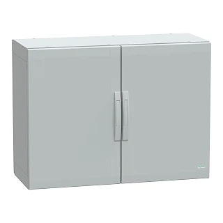 Schneider Electric NSYPLA7104G Yer standı polyester kutu, Thalassa PLA, düz kapı, tamamen mühürlü, 750x1000x420mm, IP65, IK10