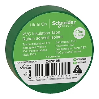 Schneider Electric 2420106 Thorsman - İzolasyon Bandı - 19mmx20mt - Yeşil