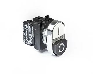 EMAS CM102K21HB CM Serisi Metal 1NO+1NC Çiftli 1 Çıkık Siyah-Beyaz 22 mm Buton