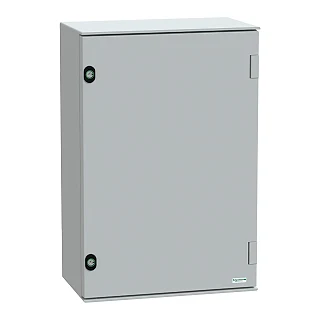 Schneider Electric NSYPLM64G Duvara monte polyester kutu, Thalassa PLM, düz kapı, 647x436x250mm, IP66, IK10, RAL 7035