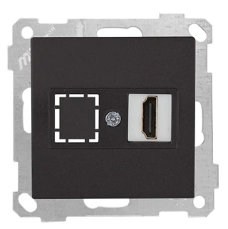 Mutlusan 2100 457 0184 Mek+Tuş Data Prizi 1*HDMI Siyah