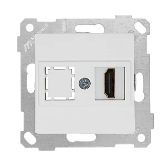 Mutlusan 2200 457 0101 Rita Mek+Tuş Data Prizi 1*HDMI Beyaz