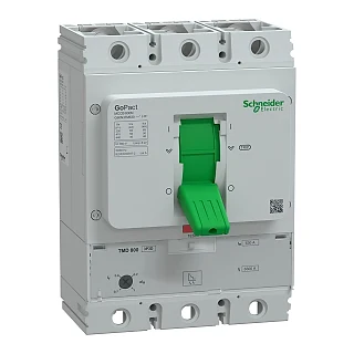 Schneider Electric G80N3TM630 Devre kesici, GoPact MCCB 800, 3 kutup, 50kA, 415VAC'de, 630A sınıfı, TMD açtırma ünitesi, Ayar