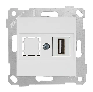 Mutlusan 2200 455 0101 Rita Mek+Tuş Data Prizi 1*USB Beyaz
