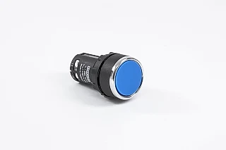 EMAS MB102DM MB Serisi Plastik 1NO+1NC Yaylı Düz Mavi 22 mm Buton