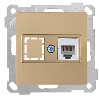 Mutlusan 2100 125 0180 Telefon Prizi 1*RJ11 Antik Altın