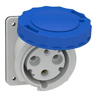 Schneider Electric 81278 PratiKa Eğik Makina Prizi - 3*63 A - 2P + E - 200...250 V AC - IP67