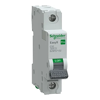 Schneider Electric EZ9F57132 Otomatik Sigorta, Easy9 Pro, 6kA, C-Eğrisi, 1-Kutup, 32A