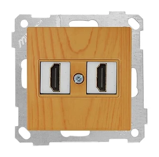 Mutlusan 2100 458 0158 Mek+Tuş Data Prizi 2*HDMI Meşe