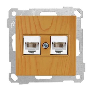 Mutlusan 2100 138 0158 Data Prizi 2*RJ45 CAT5E Meşe