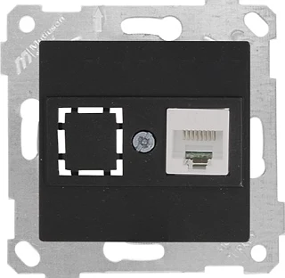 Mutlusan 2200 136 0184 Rita Mek+Tuş Data Prizi 1*RJ45 CAT5E Siyah
