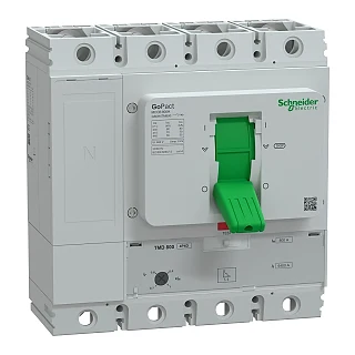 Schneider Electric G80H4TM800 Kompakt şalter, GoPact MCCB 800, 4 kutuplu, 70 kA (415 V AC), 800 A, TMD koruma ünitesi, ayarlı