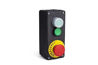 EMAS P4S-01 P Serisi Plastik 4 Gözlü CP100E + CP100DY + MB100FY + BET60P + BEB Siyah-Siyah Kumanda Kutusu