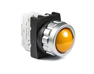 EMAS H080XS H Serisi Plastik LED'li 12-30V AC/DC Sarı 30 mm Sinyal