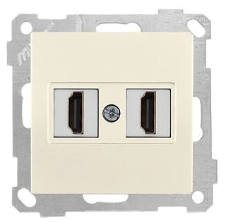 Mutlusan 2100 458 0102 Mek+Tuş Data Prizi 2*HDMI Krem