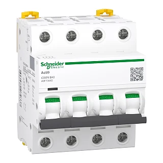 Schneider Electric A9F73440 Otomatik Sigorta, Acti9, 6kA, B-Eğrisi, 4-Kutup, 40A