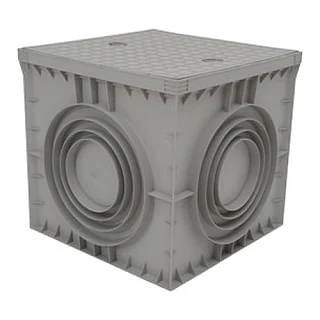 ÇETİNKAYA ÇP 505050 ÇP 505050 48x48x45 ABS Gri Yeraltı Buat + Düz Gri Kapaklı (temsili görsel)