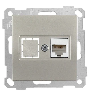 Mutlusan 2100 140 0183 Mek+Tuş Data Prizi 1*RJ45 CAT6E Titanyum