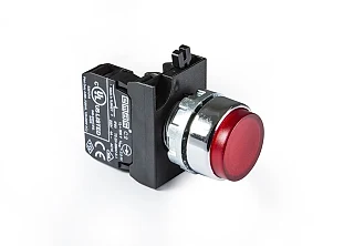EMAS CM200HK CM Serisi Metal 1NC Yaylı Çıkık Kırmızı 22 mm Buton