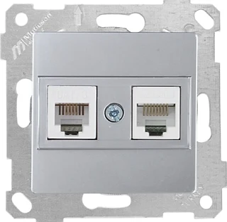 Mutlusan 2200 139 0182 Rita Mek+Tuş Tlf Data Priz RJ11 CAT5E İnox