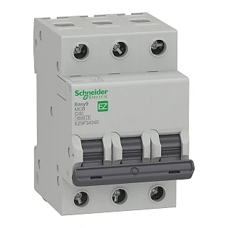 Schneider Electric EZ9F34340 Otomatik Sigorta, Easy9, 4,5kA, C-Eğrisi, 3-Kutup, 40A
