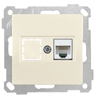 Mutlusan 2100 136 0102 Data Prizi 1*RJ45 CAT5E Krem