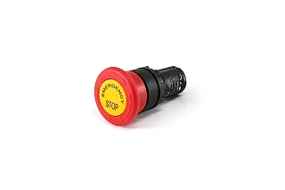 EMAS MB200EE MB Serisi Plastik 1NC Acil Stop 40 mm Çevirmeli Etiketli Kırmızı 22 mm Buton