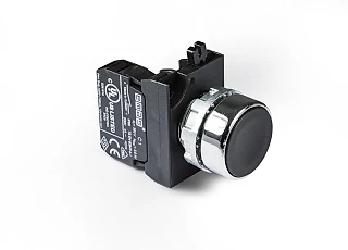 EMAS CM100DH CM Serisi Metal 1NO Yaylı Düz Siyah 22 mm Buton