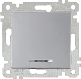 Mutlusan 2200 415 0182 Rita Mek+Tuş Işıklı Anahtar 220V Klipsli İnox
