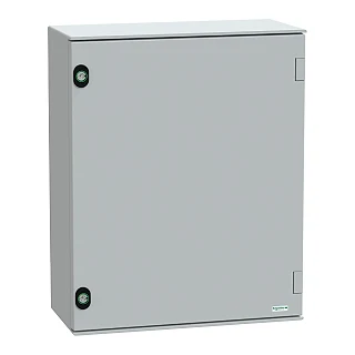 Schneider Electric NSYPLM54G Duvara monte polyester kutu, Thalassa PLM, düz kapı, 530x430x200mm, IP66, IK10, RAL 7035