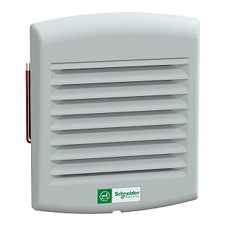 Schneider Electric NSYCVF38M24DPF ClimaSys cebri havalandırma. IP54, 58m3/h, 24V DC, çıkış ızgara ve filtre G2 ile