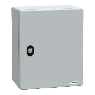 Schneider Electric NSYPLM3025G Duvara monte polyester muhafaza, Thalassa PLM, düz kapı, 308x255x160mm, IP66, IK10, RAL 7035