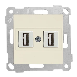 Mutlusan 2200 456 0102 Rita Mek+Tuş Data Prizi 2*USB Krem