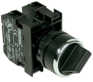 EMAS B101T20 B Serisi Plastik 2NO (0-I) 90° Seçici Kalıcı 22 mm Buton