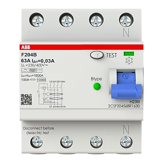 ABB 2CSF204568R1630 F204 B-63/0.03 Kaçak Akım Koruma Rölesi