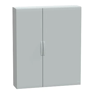 Schneider Electric NSYPLA15123G Yer standı polyester kutu, Thalassa PLA, düz kapı, tamamen mühürlü, 1500x1250x320mm, IP65, IK10