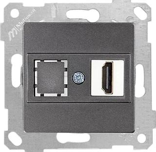 Mutlusan 2200 457 0195 Rita Mek+Tuş Data Prizi 1*HDMI Füme
