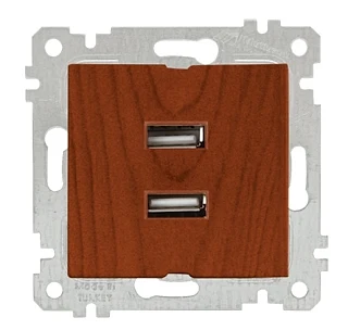 Mutlusan 2200 449 0156 Rita Mek+Tuş İkili USB Şarj Prizi Kiraz