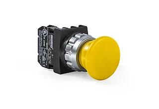 EMAS H100MS H Serisi Plastik 1NO Yaylı 40 mm Mantar Sarı 30 mm Buton