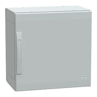Schneider Electric NSYPLA553G Yer standı polyester kutu, Thalassa PLA, düz kapı, tamamen mühürlü, 500x500x320mm, IP65, IK10