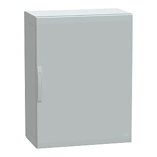 Schneider Electric NSYPLA1074G Zemin tipi polyester muhafaza, Thalassa PLA, düz kapı, tamamen sızdırmaz, 1000x750x420mm, IP65, IK10
