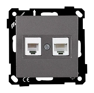 Mutlusan 2270 139 0195 EP-Tlf+Data Priz RJ11+CAT5E Füme