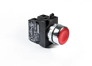 EMAS CM102DK CM Serisi Metal 1NO+1NC Yaylı Düz Kırmızı 22 mm Buton