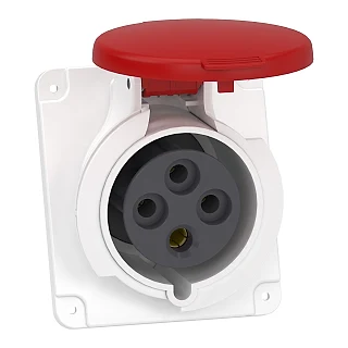 Schneider Electric PKF32F434 PratiKa Eğik Makina Prizi - vidalı bağlantı- 4*32A - 3P + E - 380...415 V AC