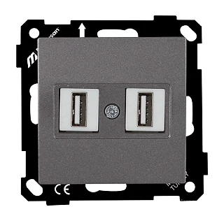 Mutlusan 2270 456 0195 Elitra Data Prizi 2*USB Vidalı Füme