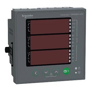 Schneider Electric METSEDM6200HCL10RS EasyLogic DM6200H multimetre, LED ekran, RS485 portu üzerinden haberleşme, Class 1