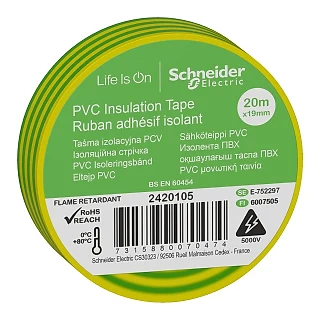 Schneider Electric 2420105 Thorsman - İzolasyon Bandı - 19mmx20mt - Sarı/Yeşil